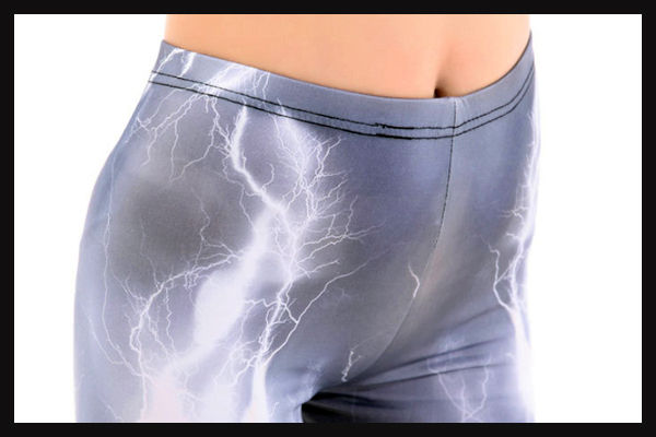 Thumbnail: Black Flash Print Leggings