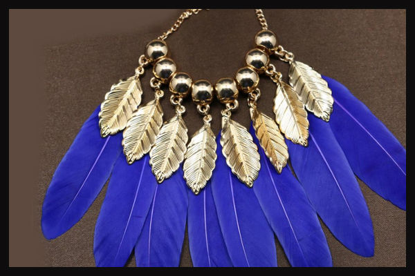 Thumbnail: Blue Feather Necklace