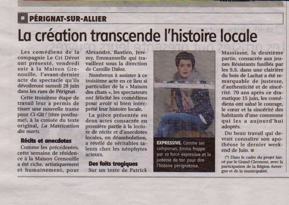 La Montagne / 11 mai 2014