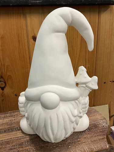 Gnome With Mushrooms | paintedcolorceramics