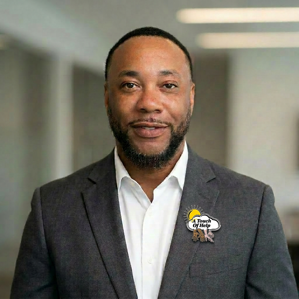 Professional man in a suit with a decorative lapel pin