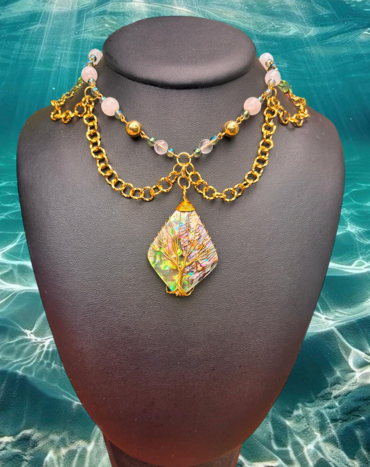 EUDORA — Ormeau arbre de vie, Jade blanc & Aqua Aura vert