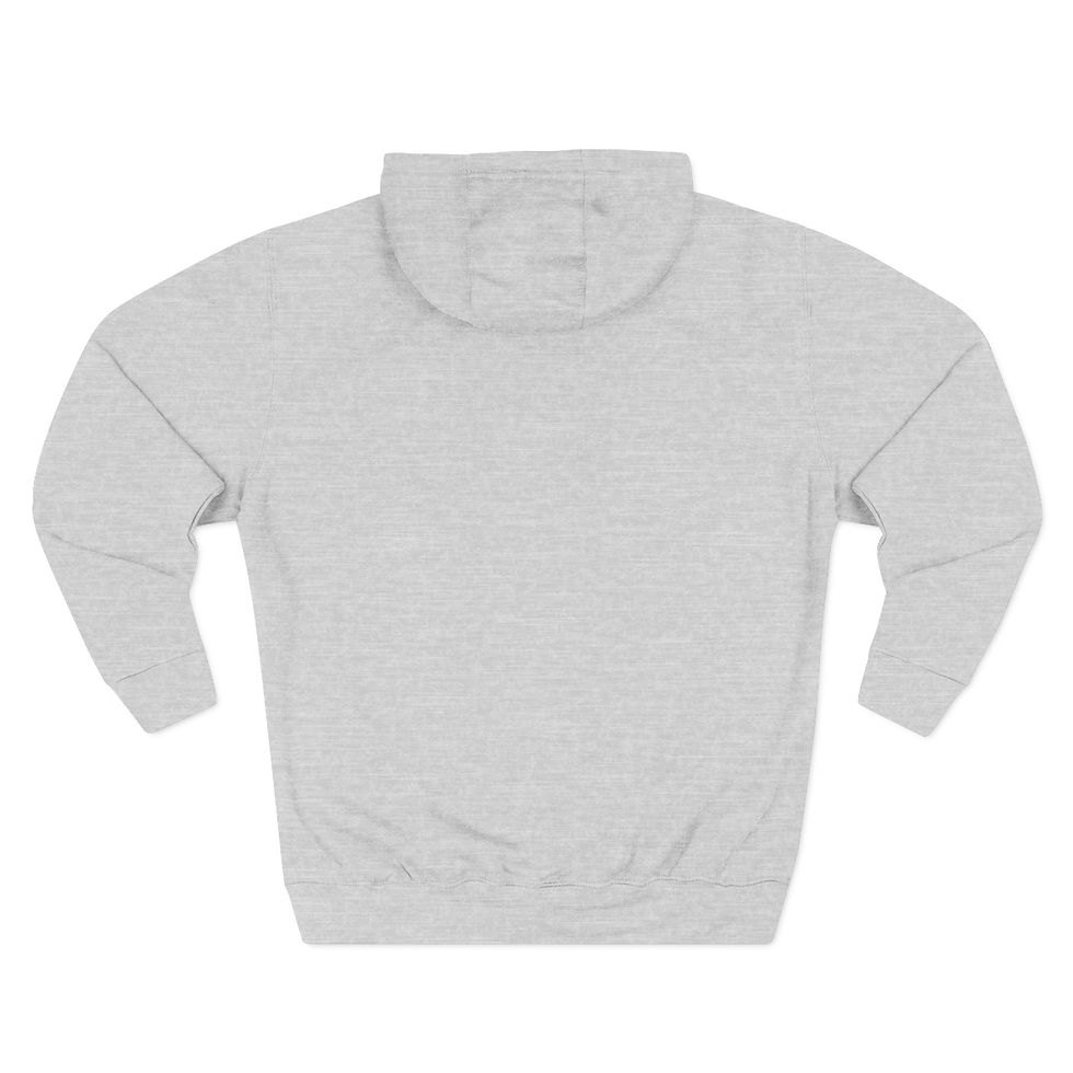 Thumbnail: Hoodie — Minimal Three-Panel Fleece with Small Chest Fox Line Art