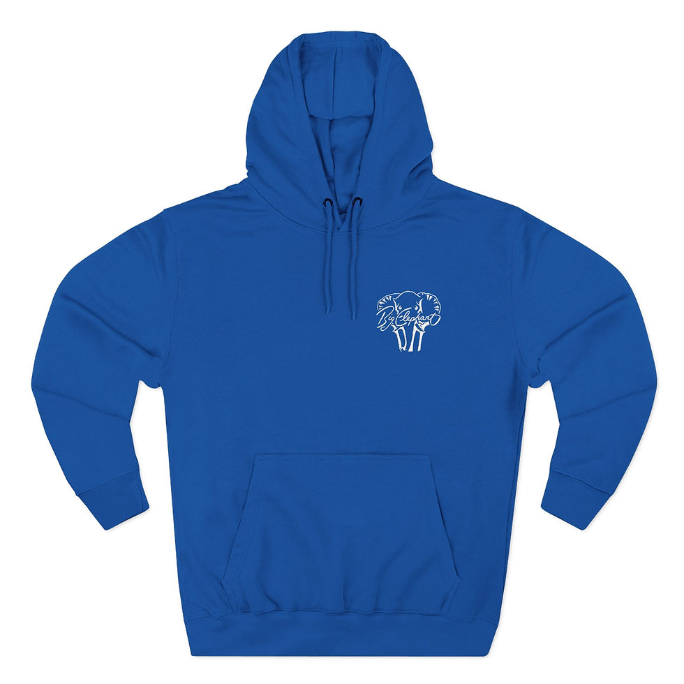 Thumbnail: Fleece Hoodie — Minimal Three-Panel Chest Graphic