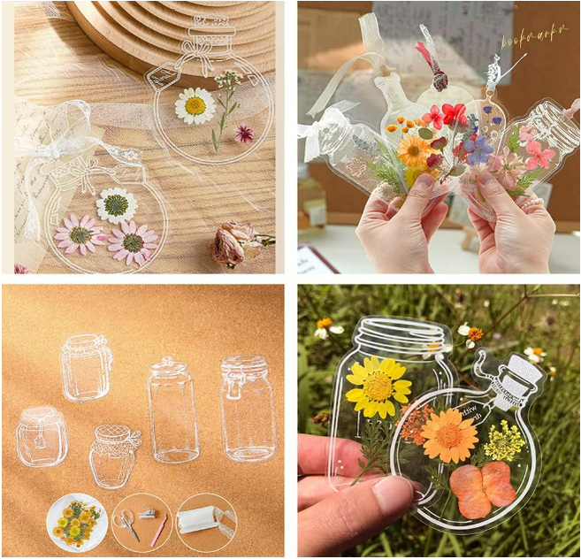 Transparent Dried Flower Bookmarks