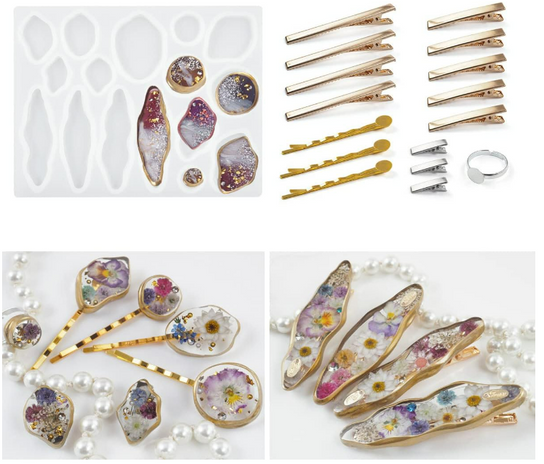 Resin Hair Pin Pendant Molds