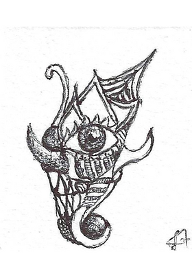 Pen on paper artwork by Jerin Tom