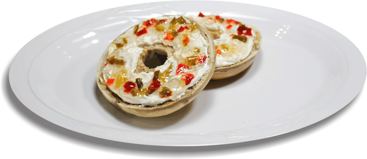 Hot Pepper Jelly Bagel and Cream Cheese