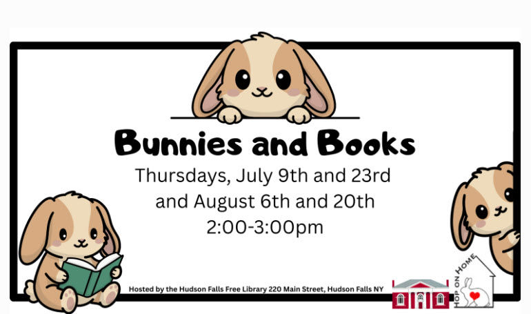 Bunnies and Books at Hudson Falls Library