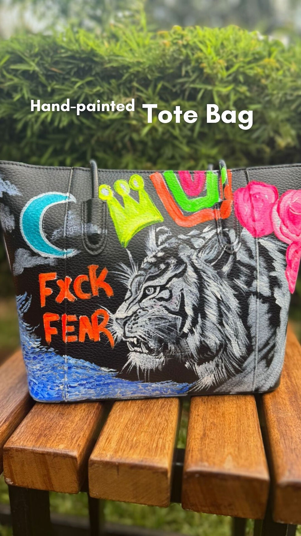 hand painted bag