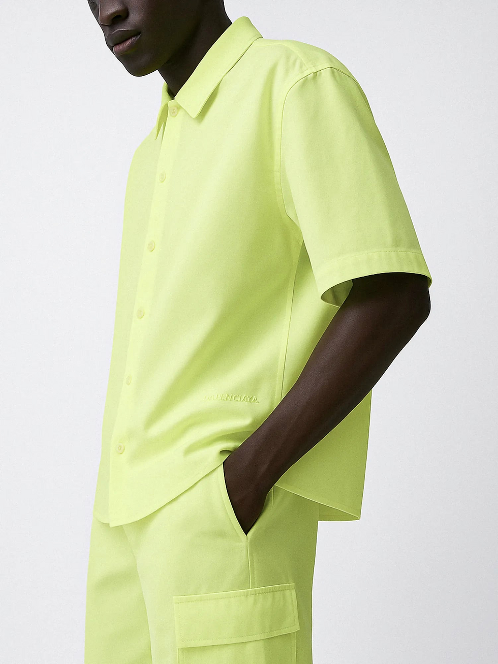 Lime unisex shirt and pants set