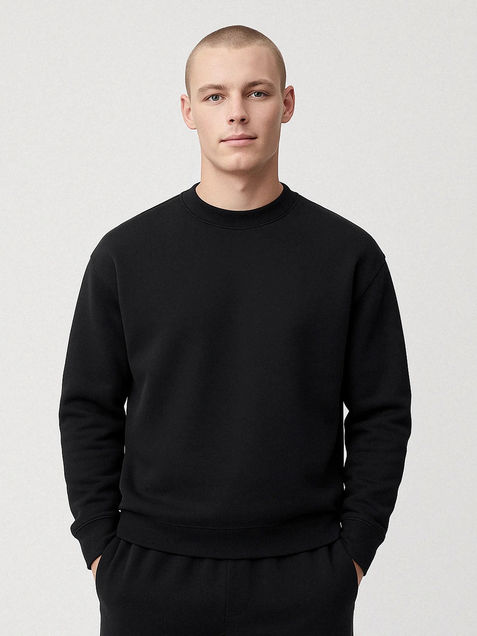 Man wearing black sweatshirt