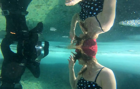 YLE with us during our shooting session at our lake