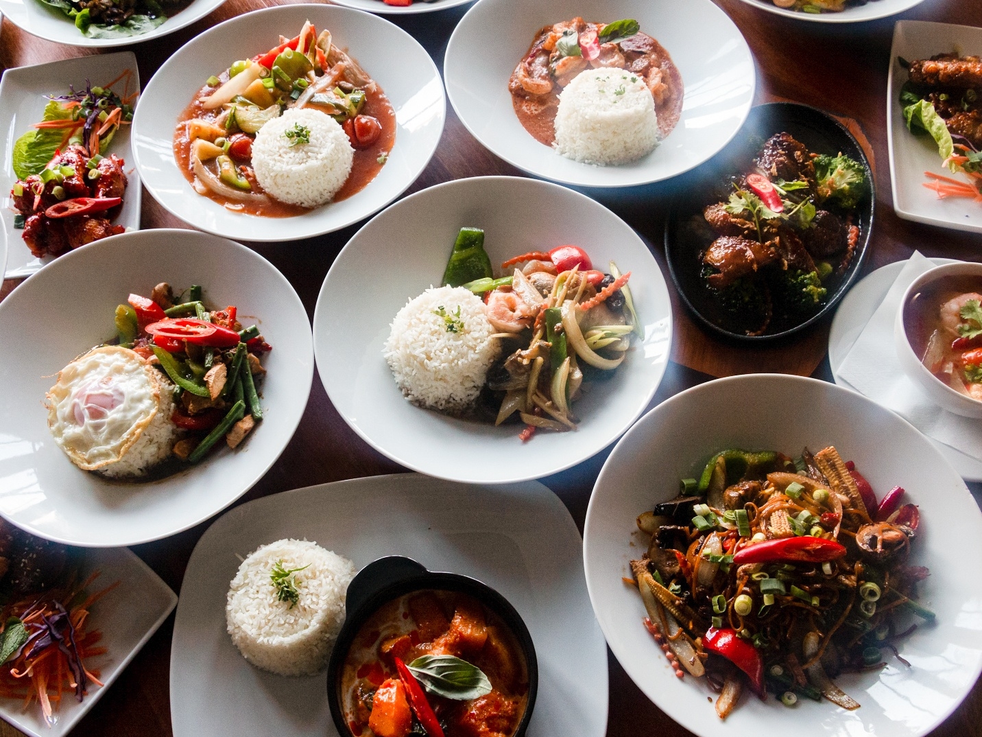 Arranged Food and Objects