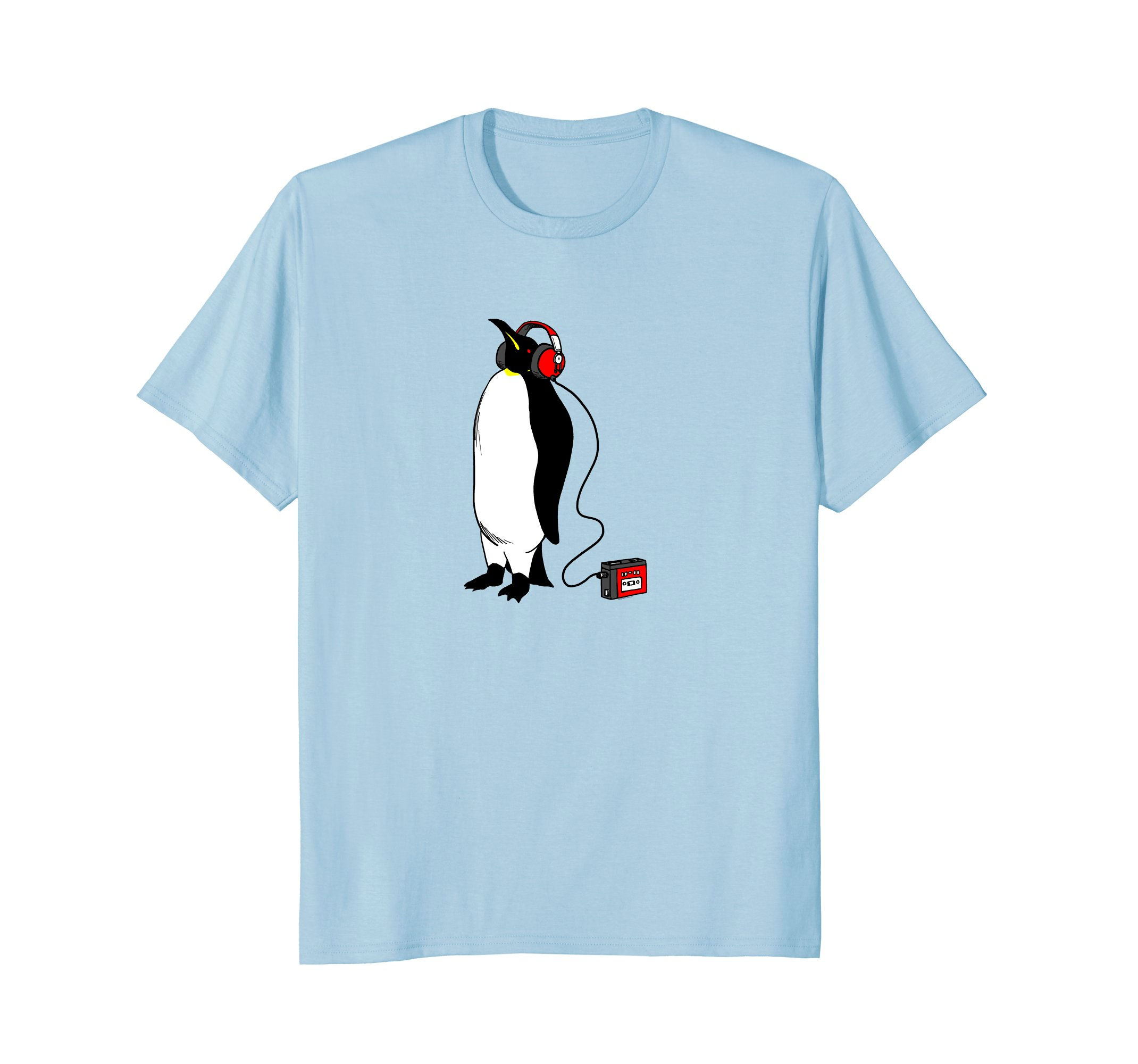 Penguin Rocking Cassette Player T-Shirt Cute Penguin Tee