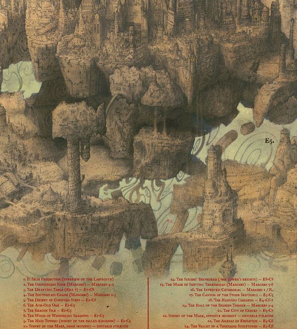 Map detail, cartouches and handwritten inscriptions at the foot of the composition, antique lettering.