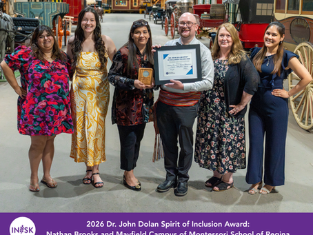 2026 Dr. John Dolan Spirit of Inclusion Award: Nathan Brooks and the Mayfield Campus of Montessori School of Regina