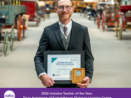 2026 Inclusive Teacher of the Year: Dean Armstrong of Saskatchewan Distance Learning Centre