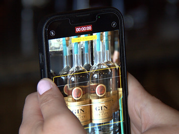 Creating social media video at Paso Robles distillery