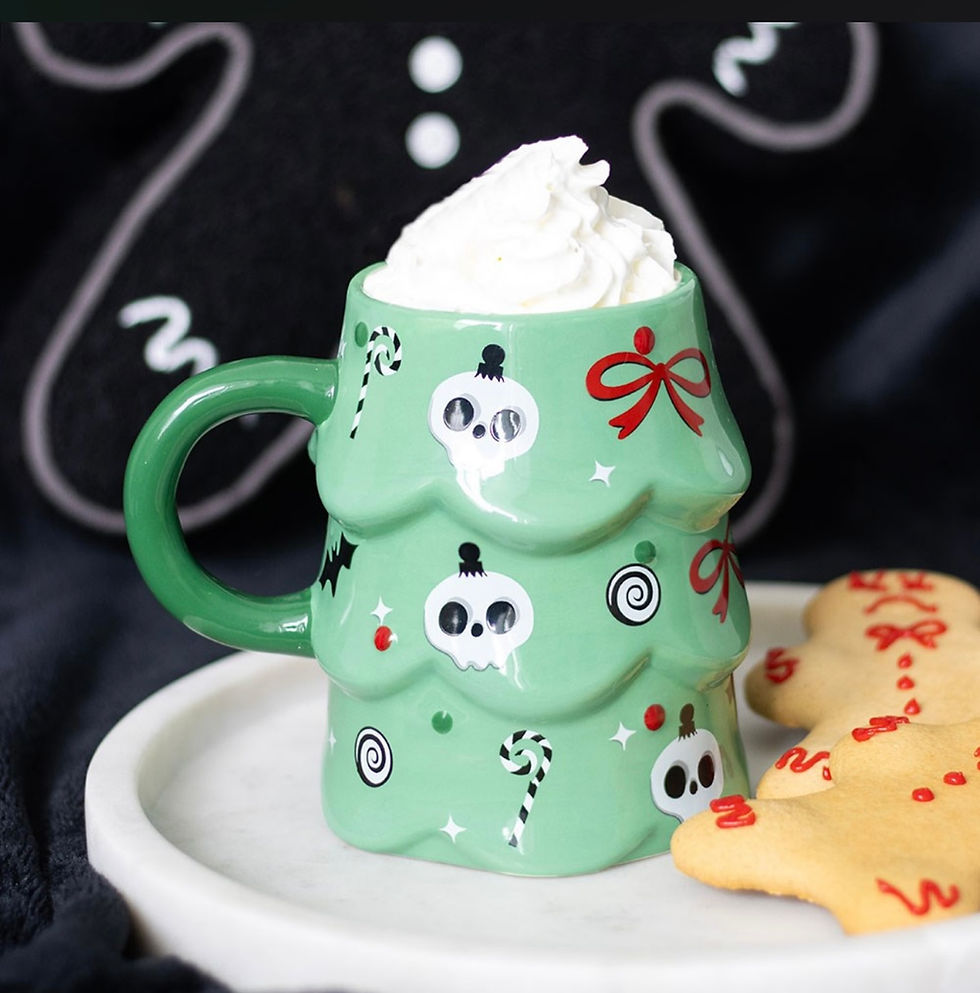 Creepy Xmas tree mug