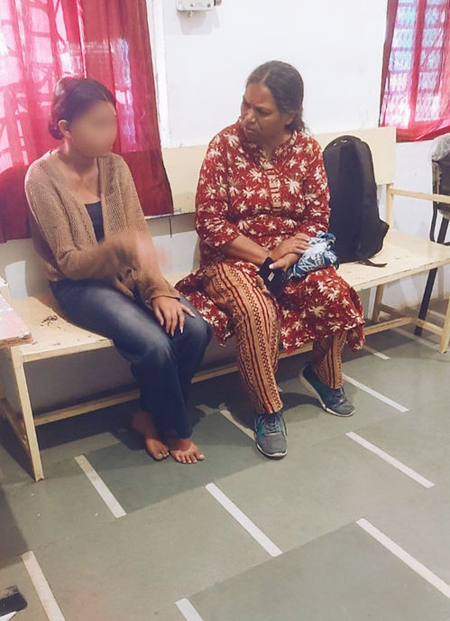 14-year-old Kaviya and our social worker