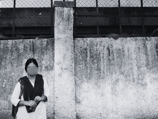 Smitha outside the college