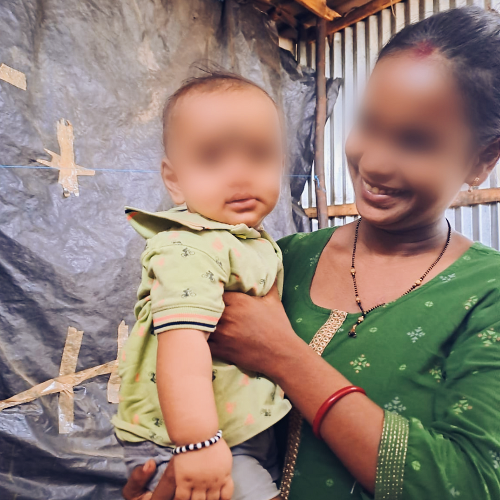 Shalini and her baby