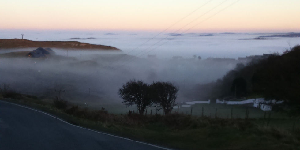 Mist settling over the Great Orme in Llandudno