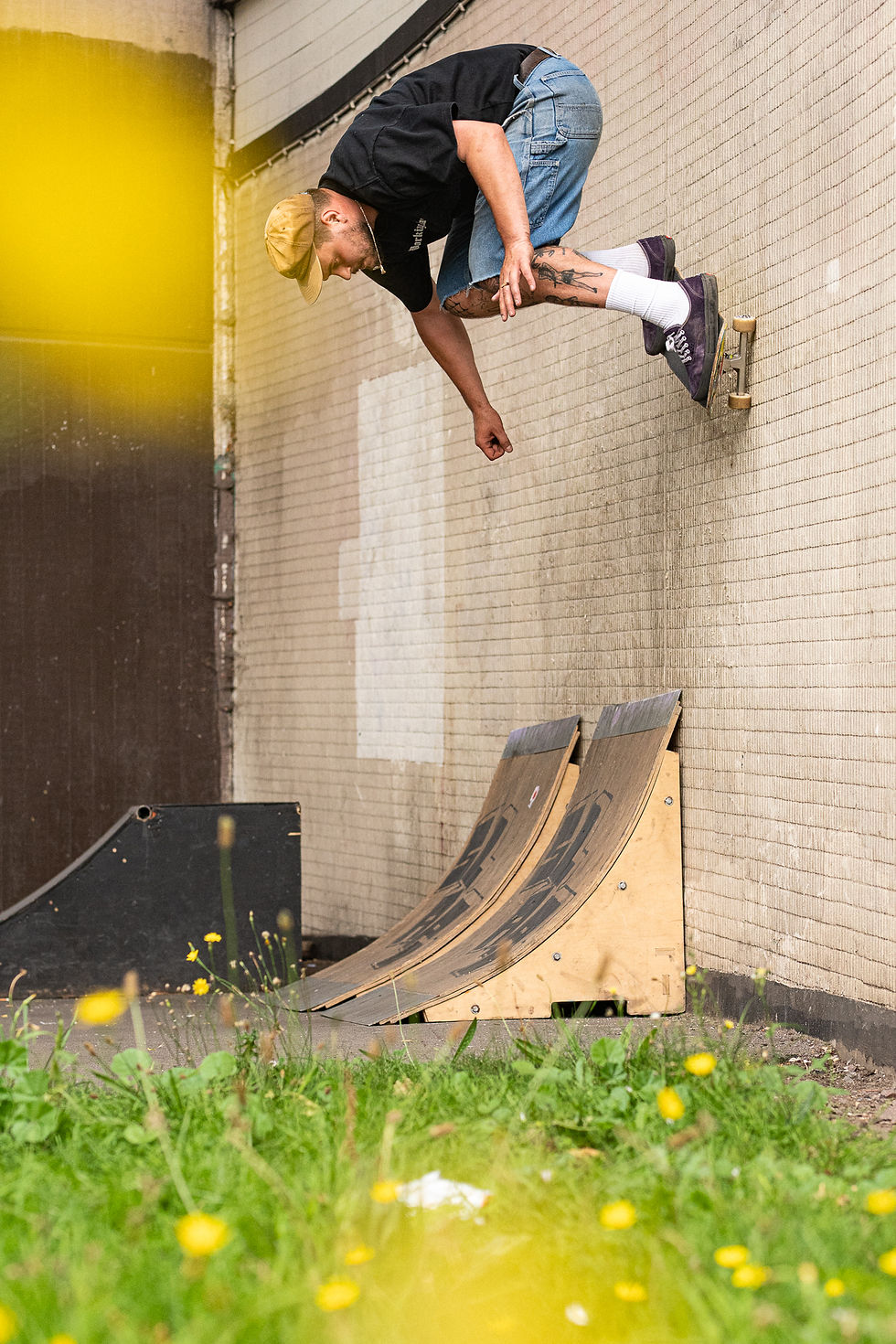 Cam Edwards - Wallride to flat. Photo: Mike.