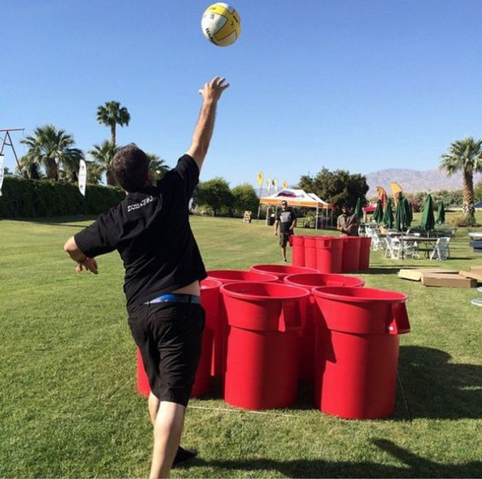 Graduation party game with yard games.