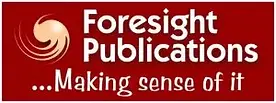 "Foresight Publications logo with the tagline '...Making sense of it' on a red background.