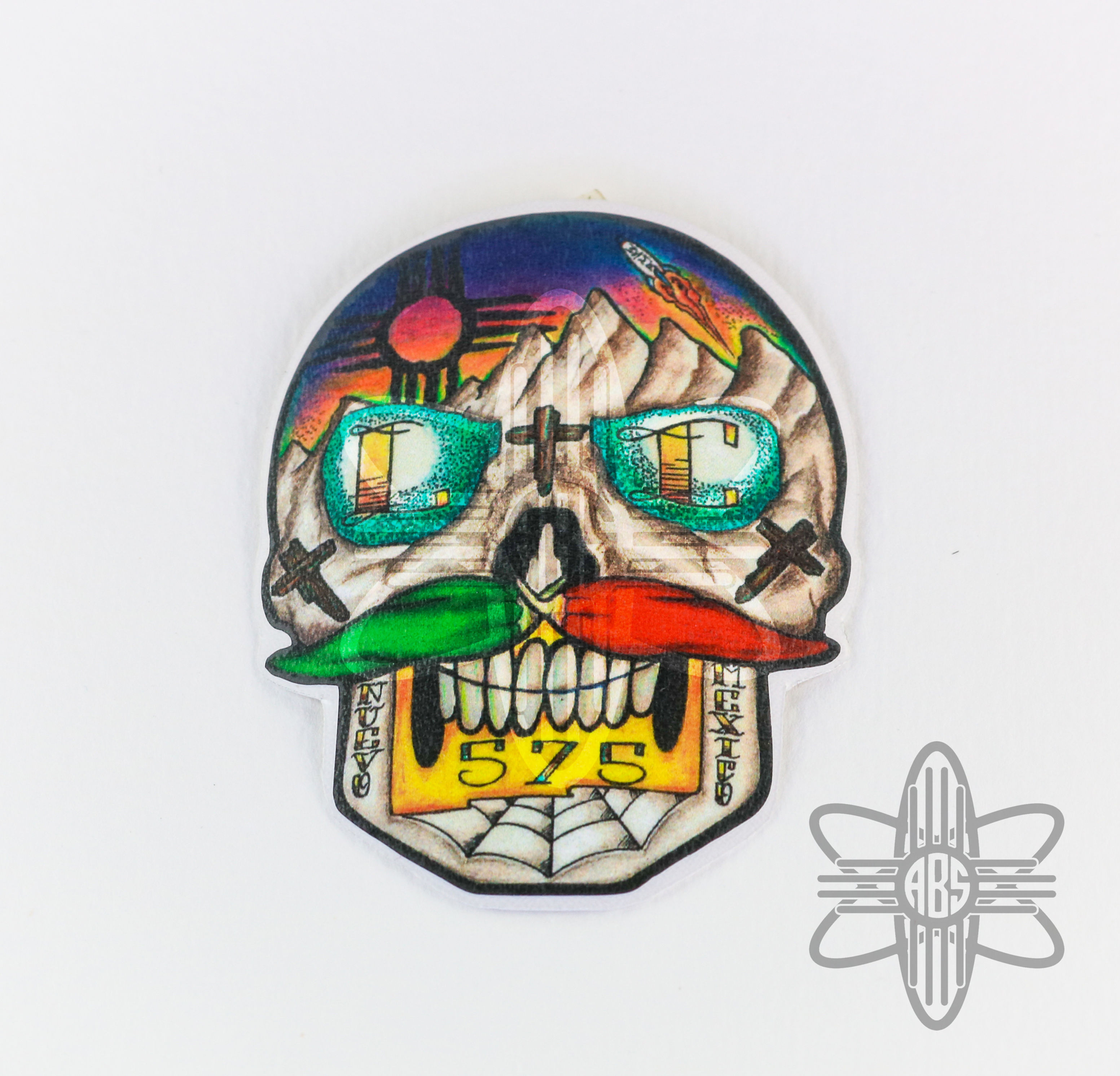 Las Cruces Sugar Skull Sticker