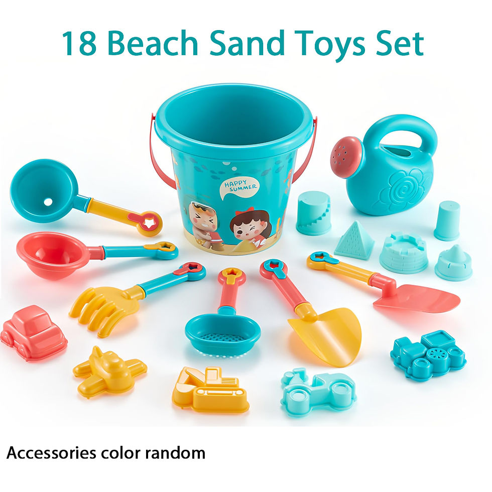 Thumbnail: 18PCS Beach Sand Toy Set, Durable Plastic, Summer Pool Beach Game Set, Outdoor S