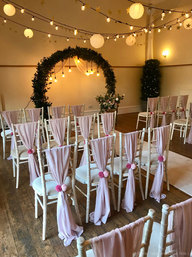 Chiavari chairs at Trafford Hall, Chester