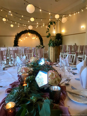 Chiavari chairs at Trafford Hall, Chester