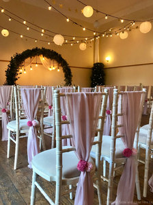 Chiavari chairs at Trafford Hall, Chester
