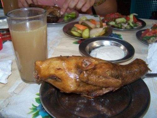 Paloma rellena de Arroz