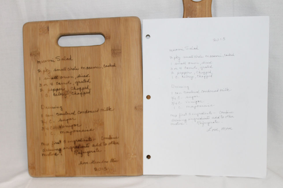 Thumbnail: Bamboo Paddle Cutting Board - Laser Engraved - Handwritten Recipe