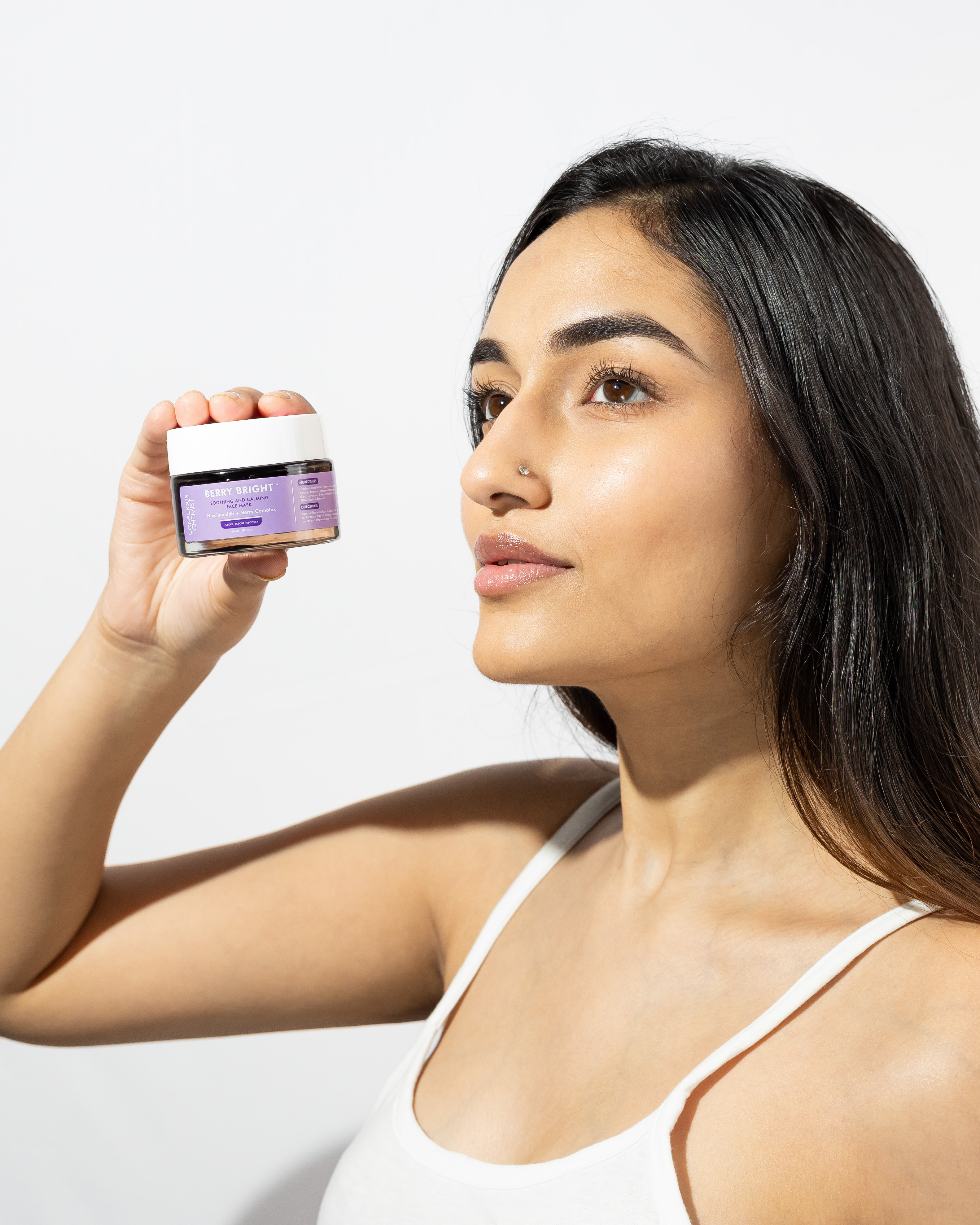 Model product photography for Conscious Chemist