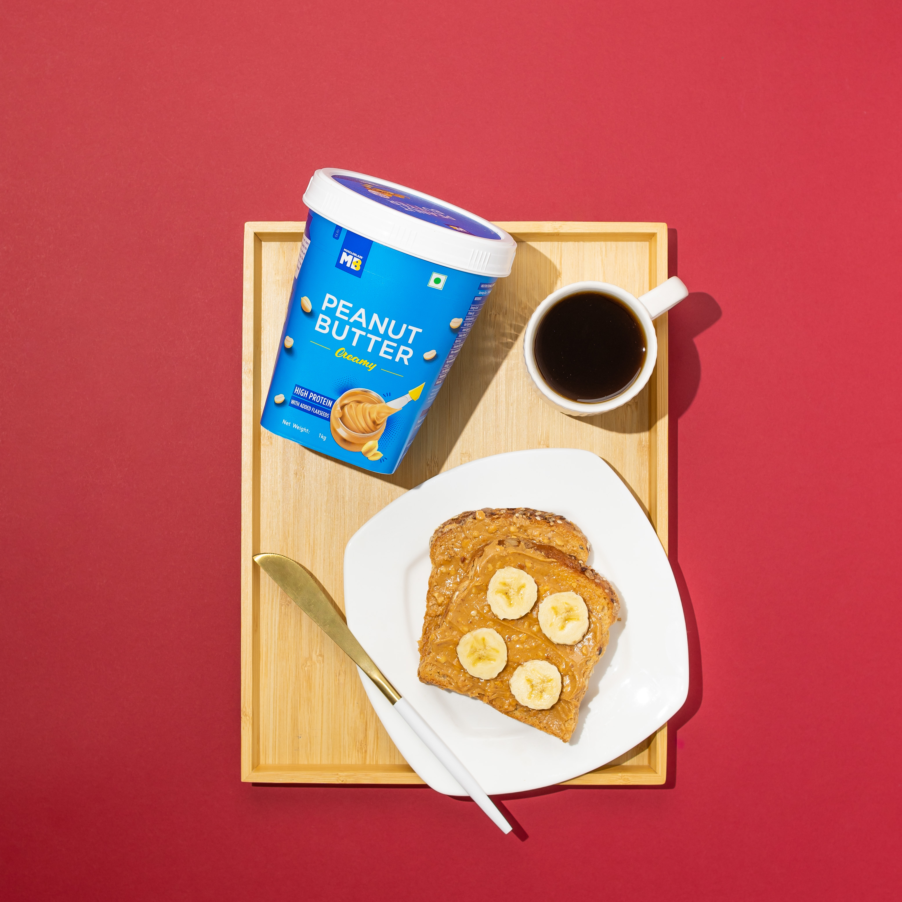 Product photography and styling for MuscleBlaze Peanut Butter