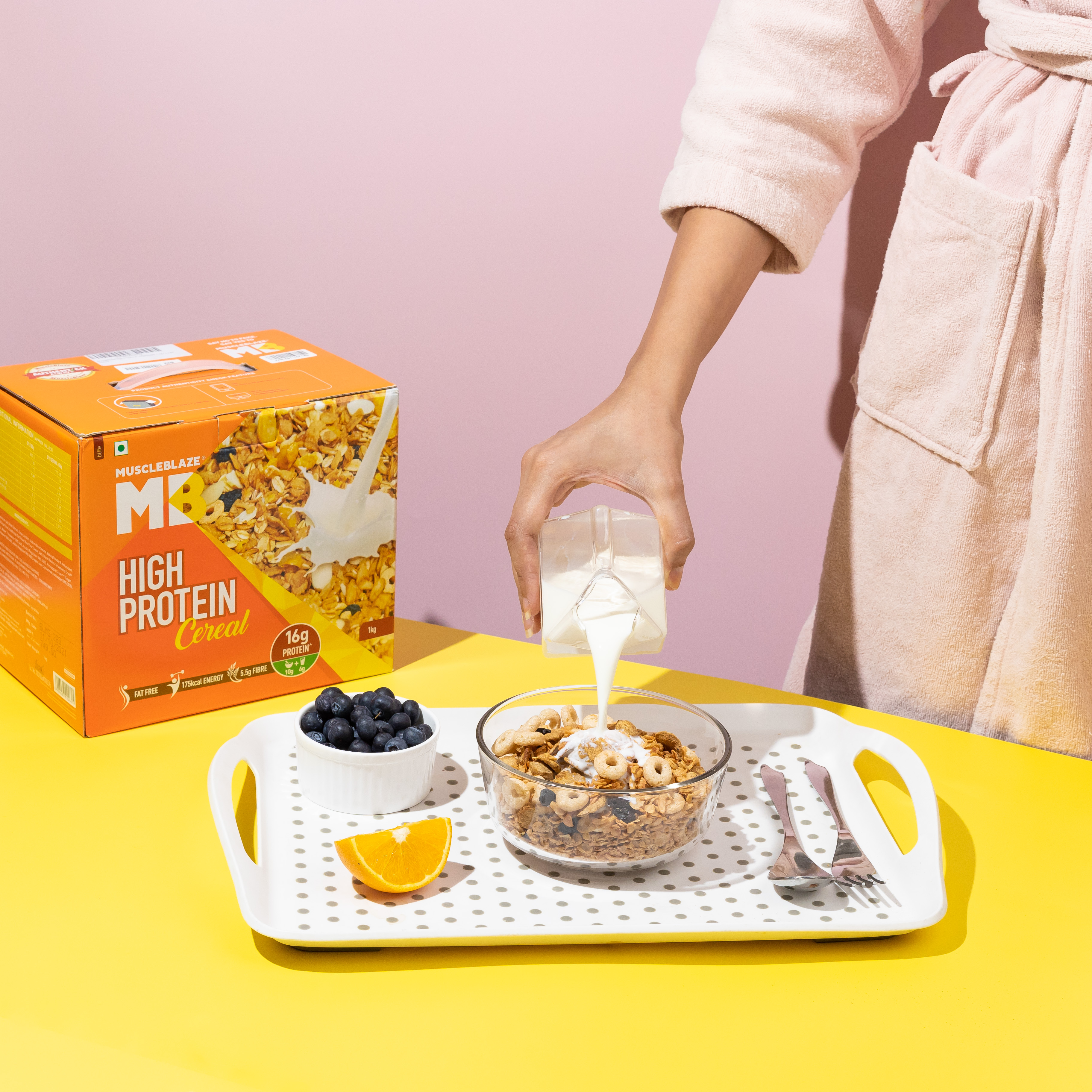 Model product photography for MuscleBlaze