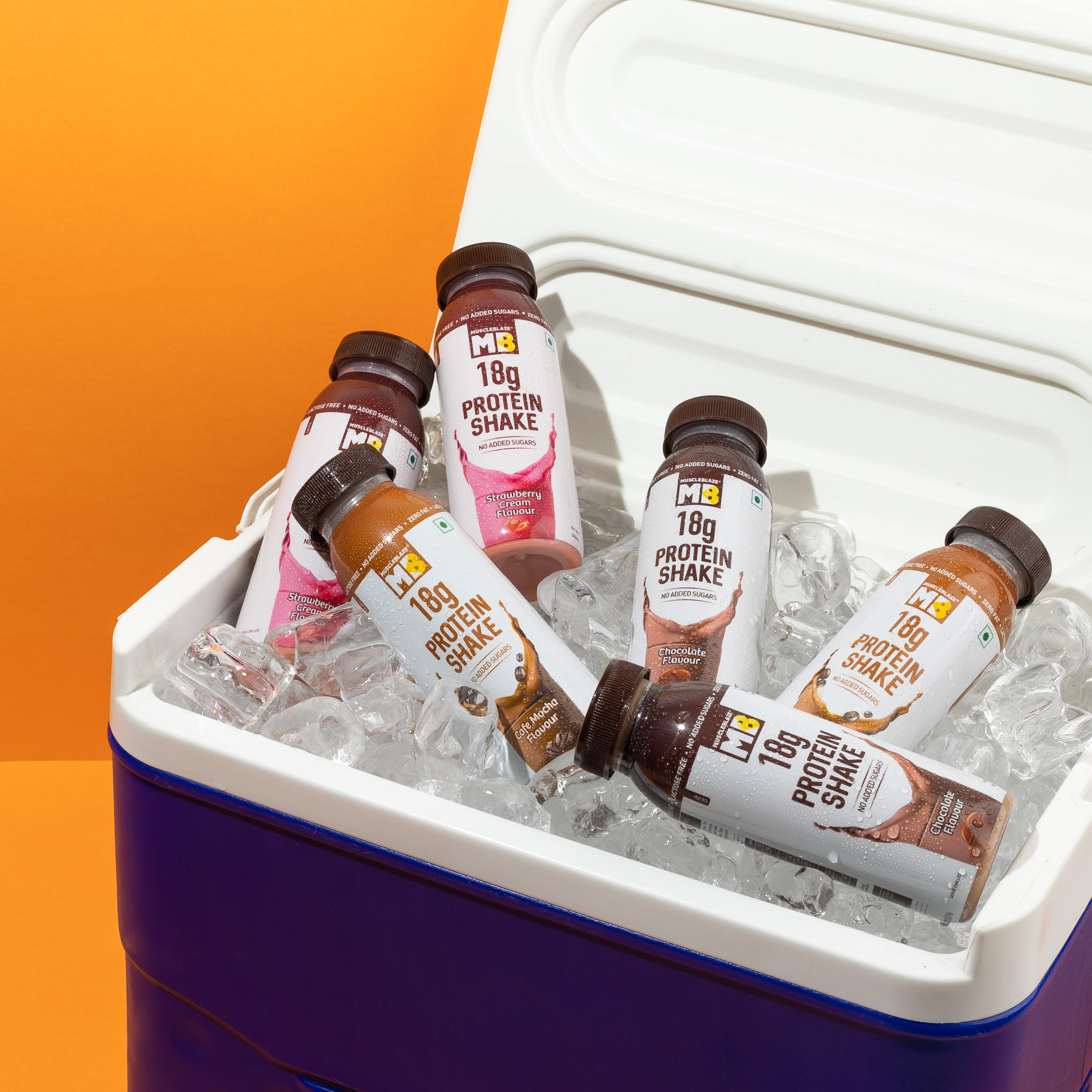 Product photography and styling for MuscleBlaze Protein shake