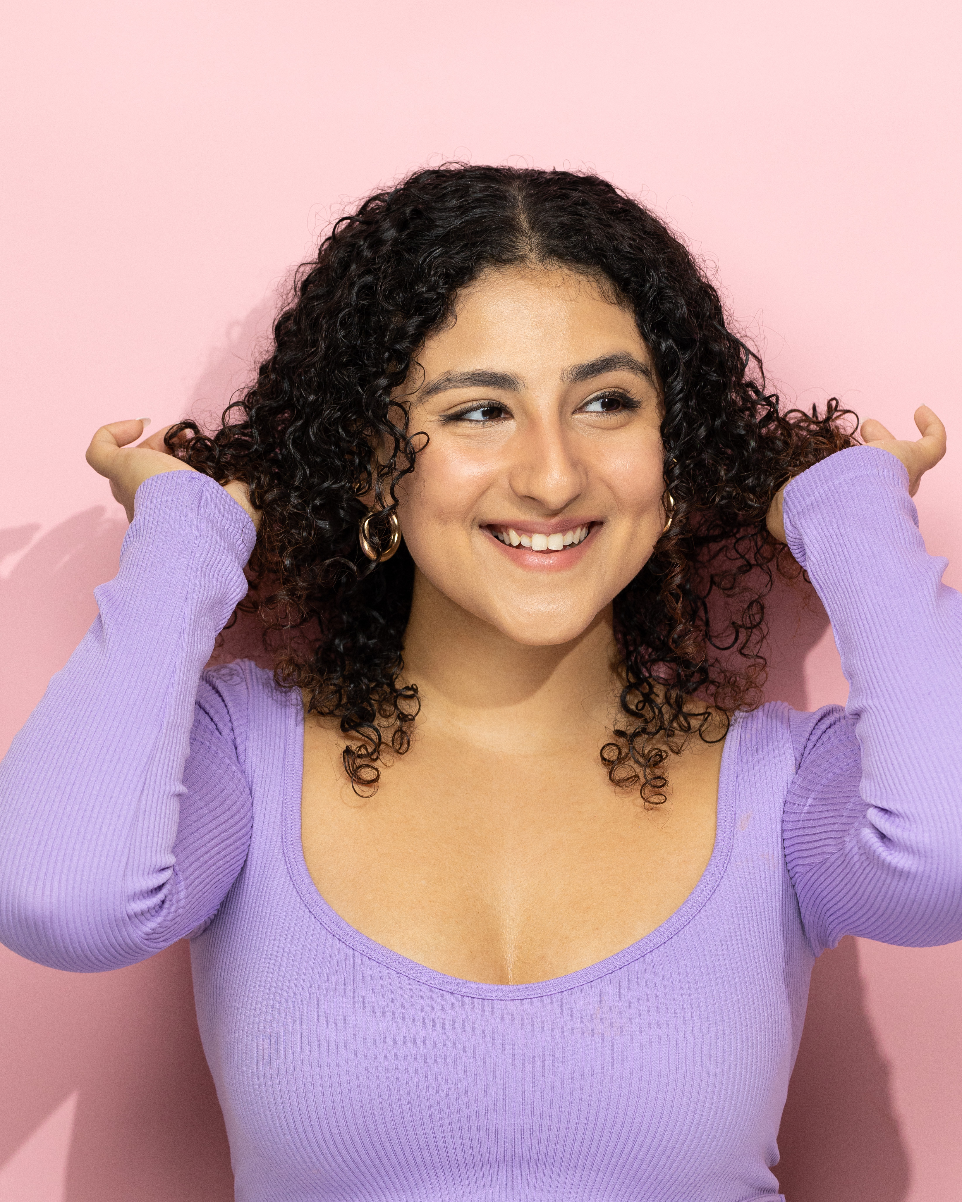 Model product photography for Fix My Curls