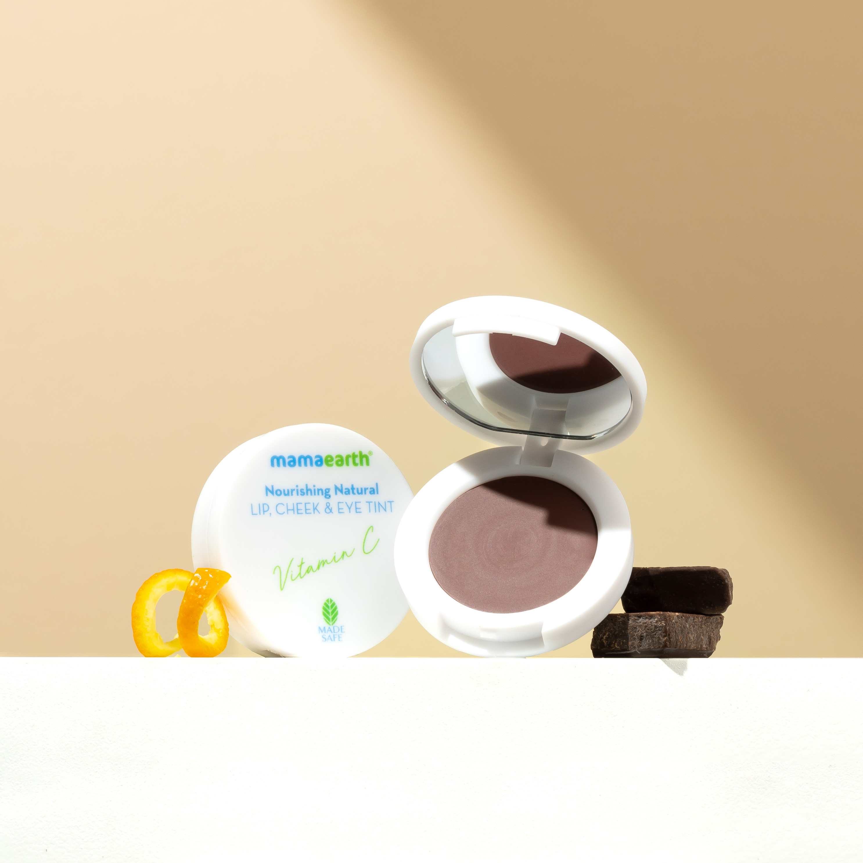 Product photography and styling for Mamaearth lip & cheek tint