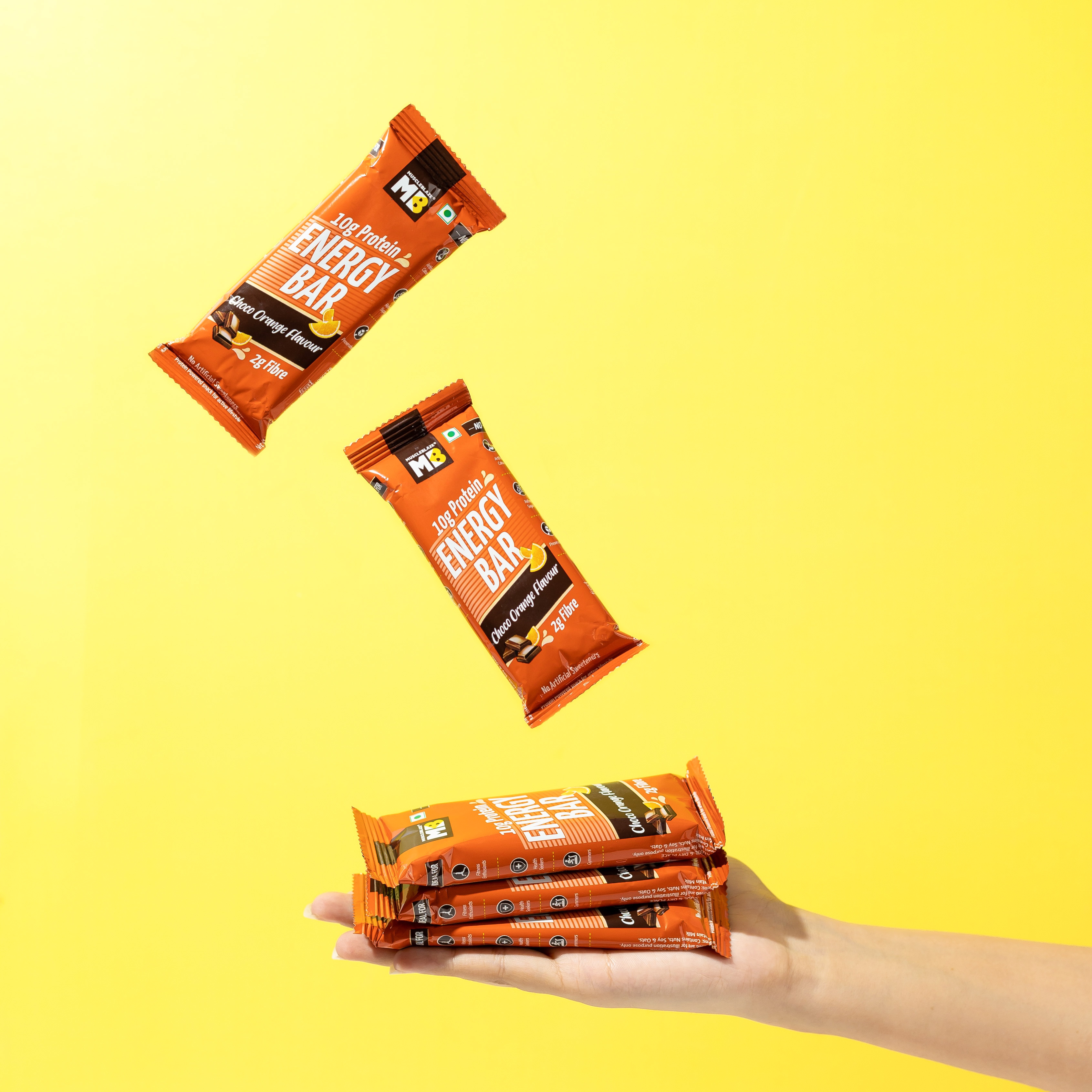 Product photography and styling for MuscleBlaze protein bar