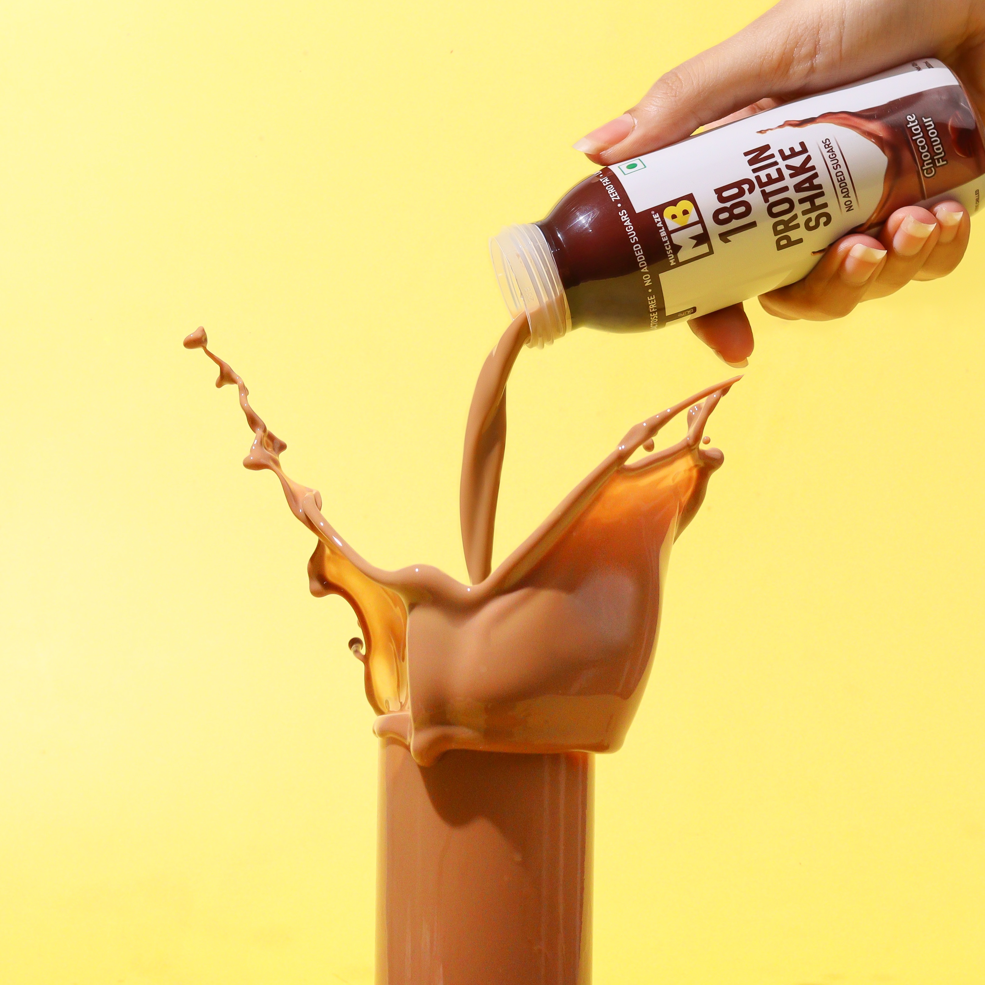 Product photography and styling for MuscleBlaze Protein shake