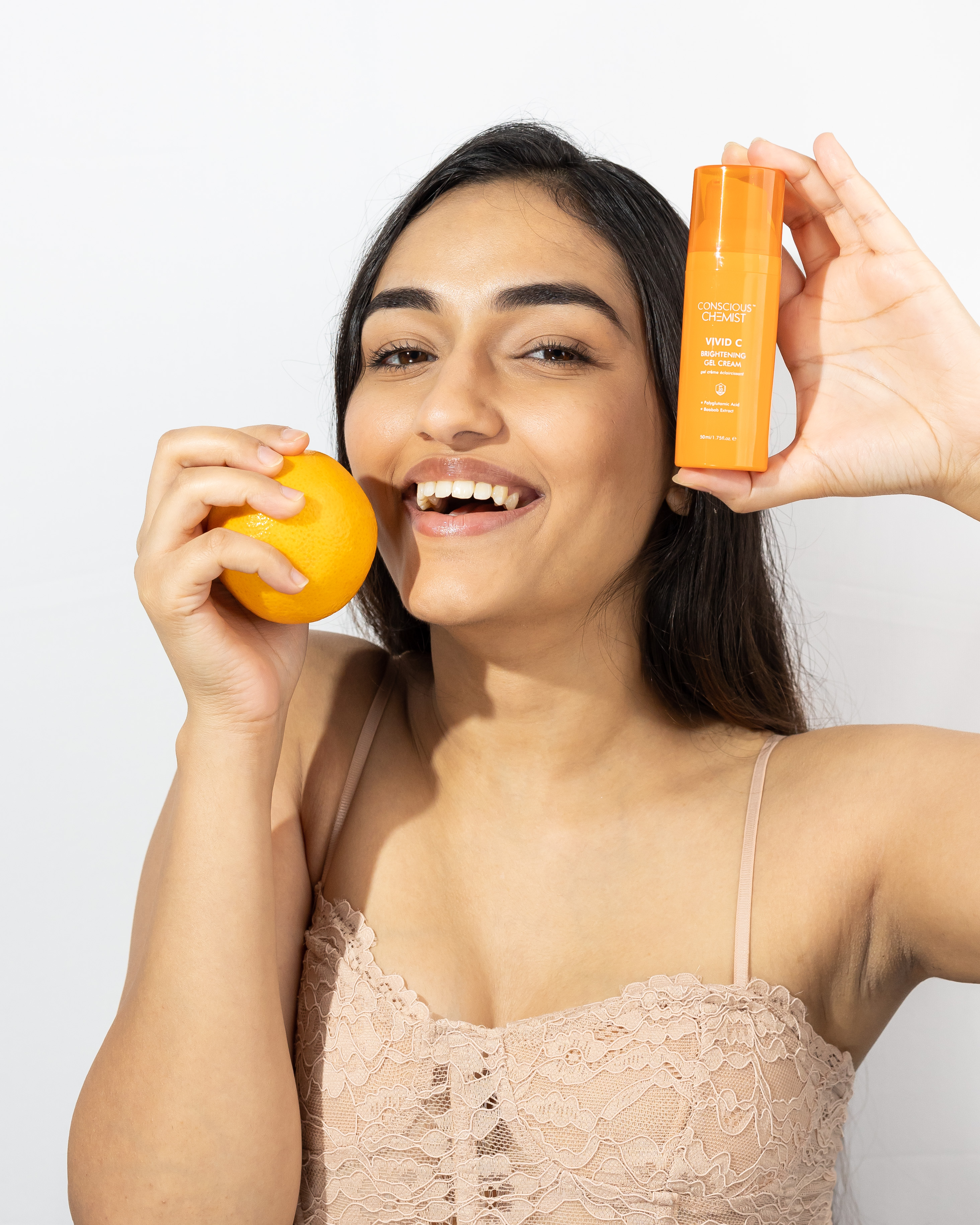 Model product photography for Conscious Chemist