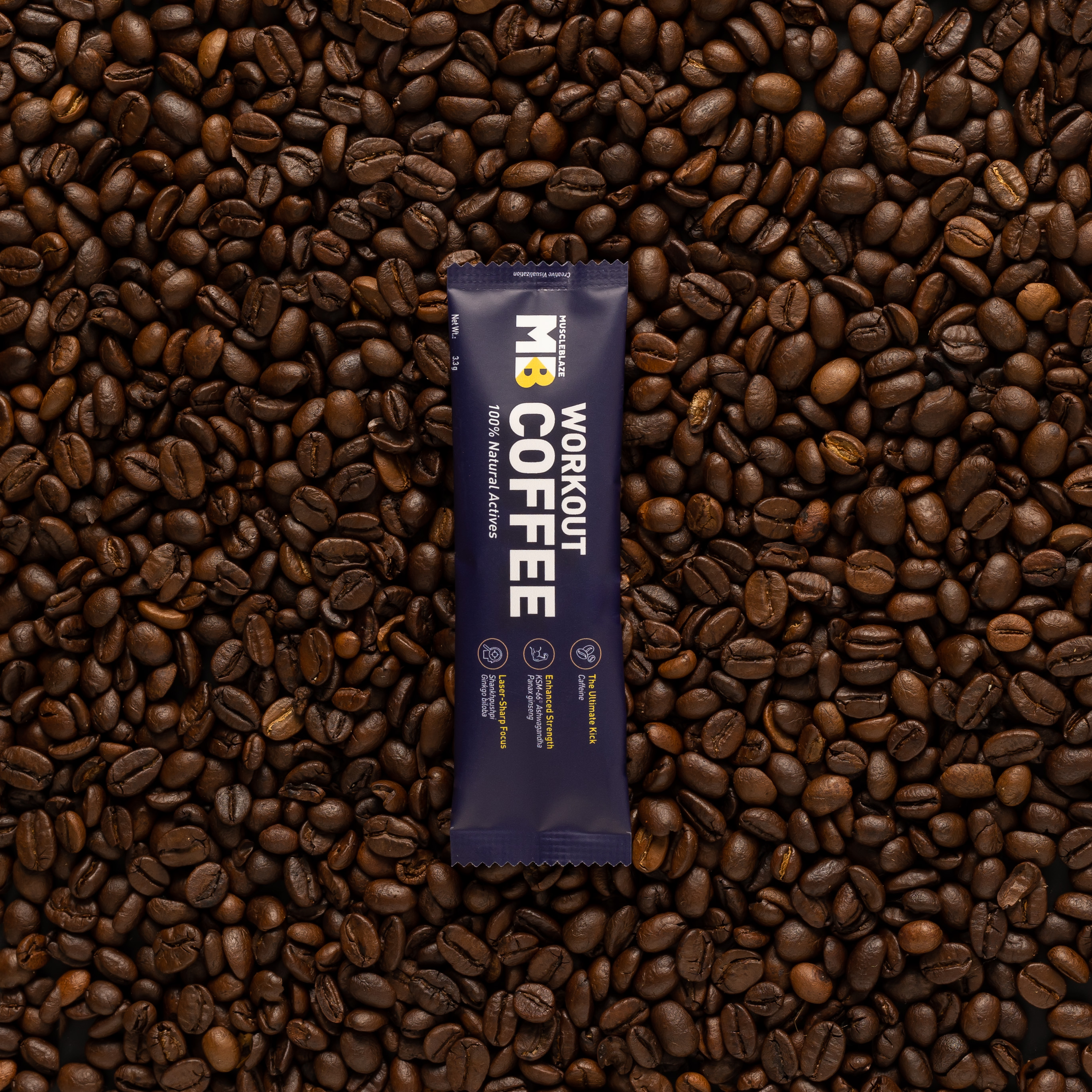 Product photography and styling for MuscleBlaze workout coffee