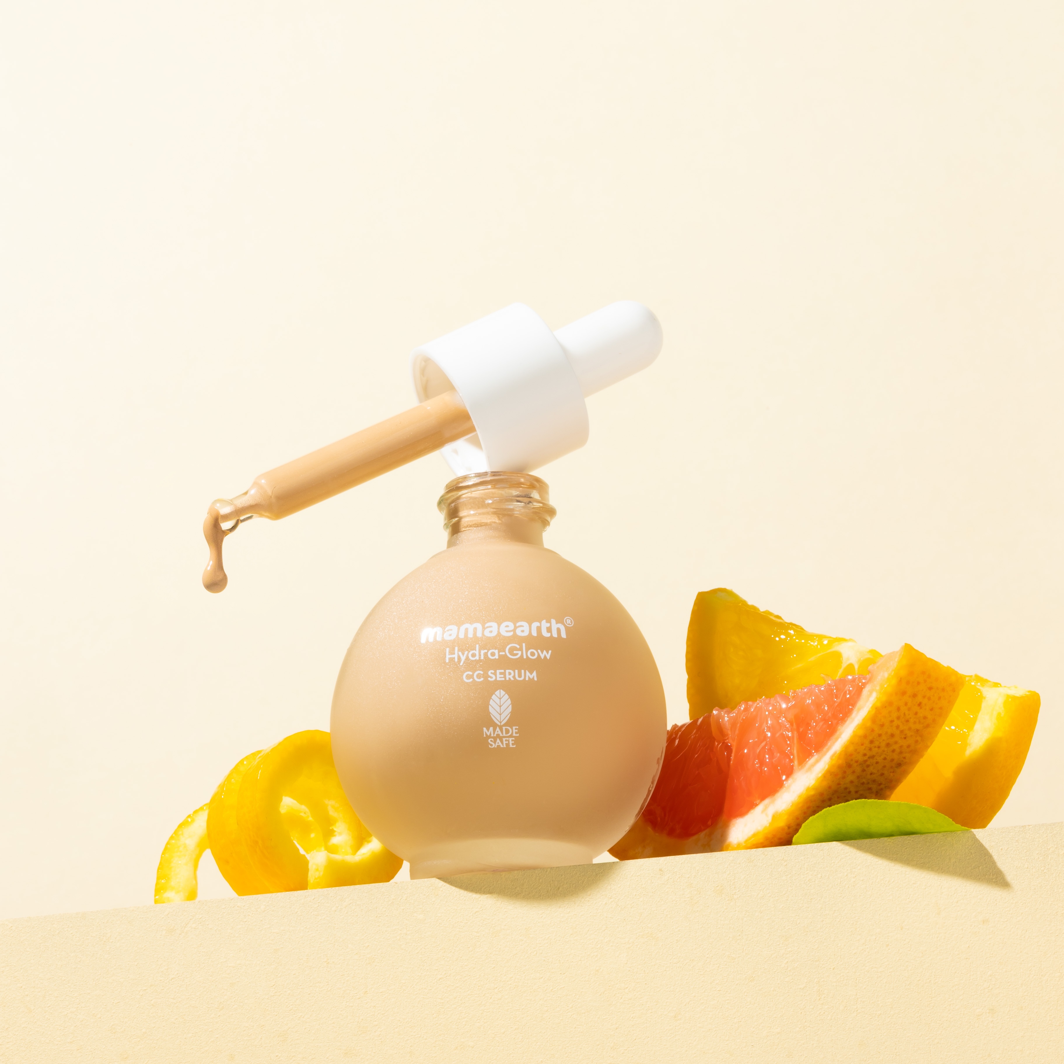 Product photography and styling for Mamaearth CC serum