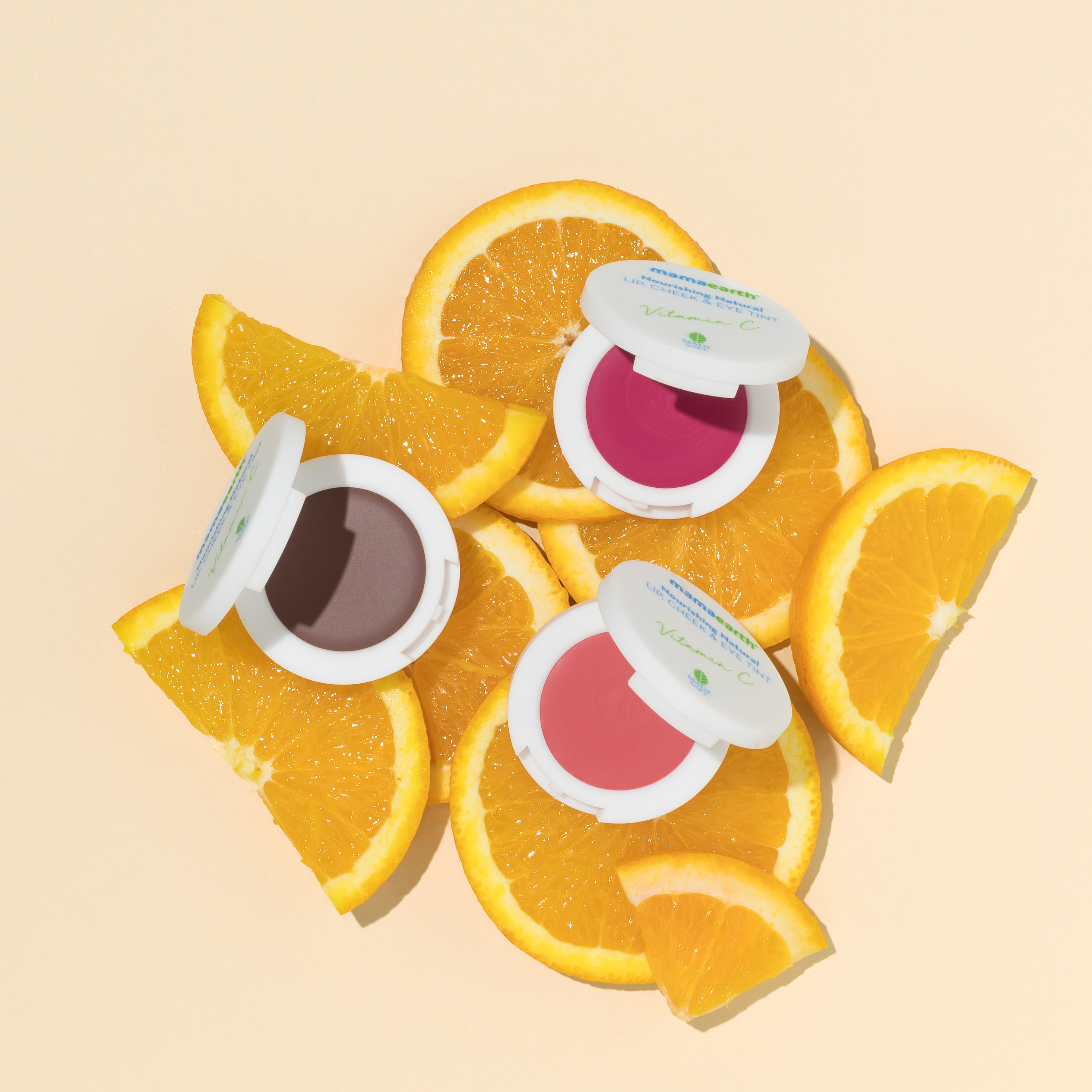 Product photography and styling for Mamaearth lip & cheek tint